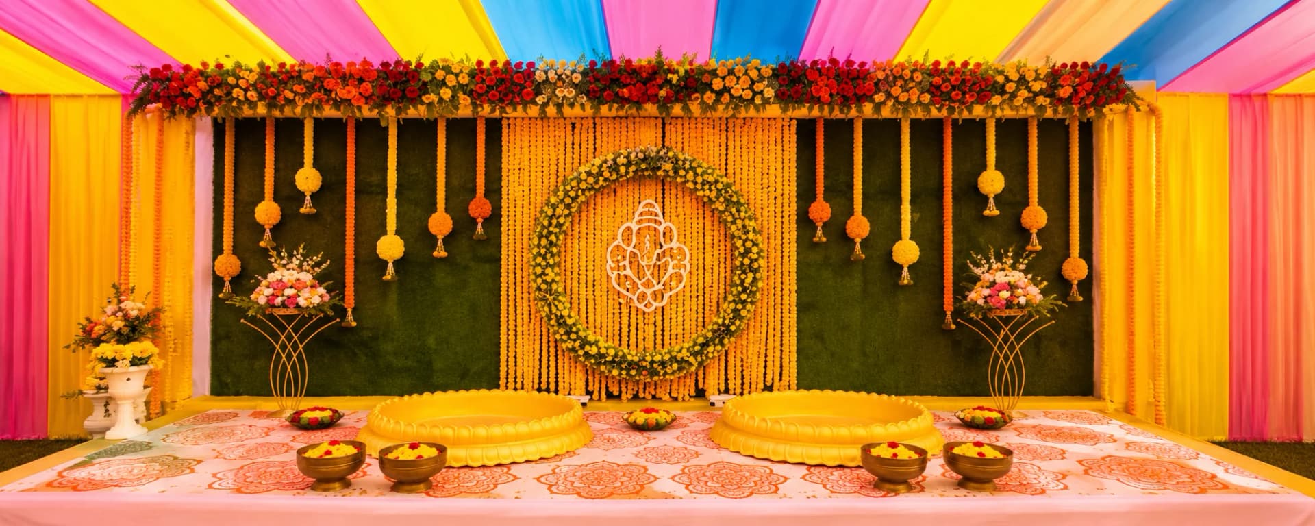 Haldi Event Venue Background